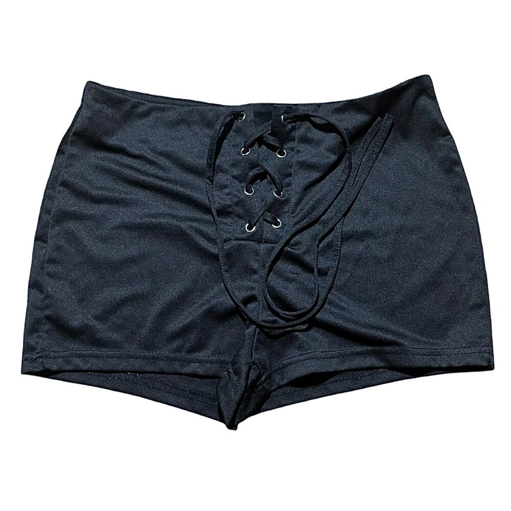 Amazon Brand Size S Front Lace Up Black Shorts